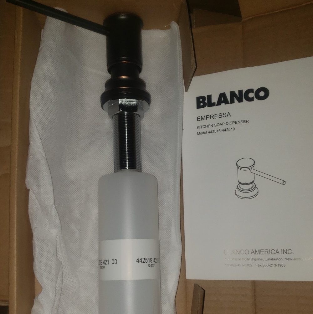 Oil Rubbed Bronze Blanco Soap Dispenser Pump